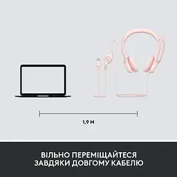 Гарнітура Logitech USB H390 (981-001281) розовий (6857748) - мініатюра 8