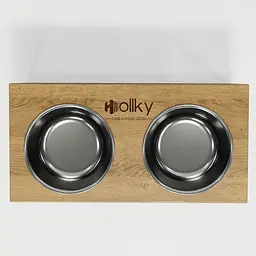 Hollky Base L — миски на підставці для середніх і великих собак (2 × 0,95 л, висота 20 см) - мініатюра 9