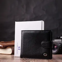 Чоловічий шкіряний гаманець ST Leather 11,5х10,3х2 см acs0028482 - мініатюра 9