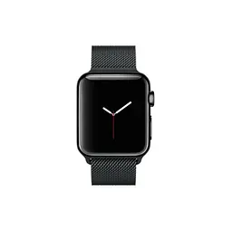 Ремінець Creasted для годинника Milanese loop steel bracelet Apple watch, 38 40 мм Black - мініатюра 3