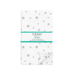 Комплект постільної білизни Cosas євро з простирадлом на резинці GREY STARS CS3 200 x 220 см (StarGrey_El-Sky_200) - мініатюра 5