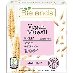 Матуючий крем Bielenda Vegan Muesli пшениця, овес, рисове молоко 50 мл - мініатюра 5