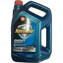 Олива моторна Texaco Havoline Energy 5W-30 Acea A5/B5/A1/B1/API SL/CF 4 л (162358)