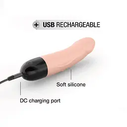 Вібратор Dorcel Real Vibration S Flesh 2.0, діаметр 3,7см, перезаряджається, для точки G - мініатюра 5