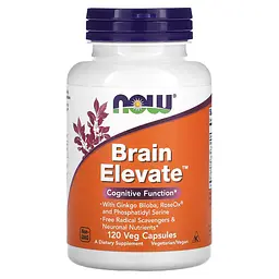 NOW Комплекс для Підтримки Роботи Мозку Brain Elevate - 120 капсул