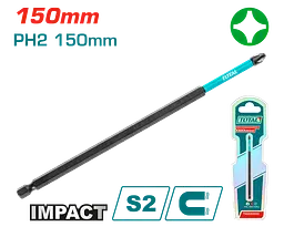 Викрутна насадка TOTAL TACIM71PH2150, PH2, 150 мм (7090272) - мініатюра 2