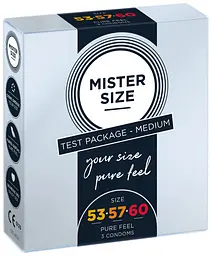 Набір презервативів Mister Size - pure feel - 53-57-60 (3 condoms), 3 розміри, товщина 0,05 мм Mister Size SO8040 101847 - мініатюра 2