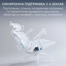 Офісне крісло Sihoo C300 LITE V2, White (C300-LITE-V2-B102) - мініатюра 10