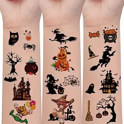 Набір дитячих тимчасових тату "Хелловін" kids-tatto-halloween-set-30 - мініатюра 2