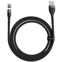 Кабель Baseus Zinc Fabric Magnetic Cable USB to Type-C 3A 1m CATXC-MG1 Black-Grey - мініатюра 4