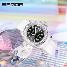 Чоловічий наручний годинник 9007 White-Black Sanda acs0030966 - мініатюра 3
