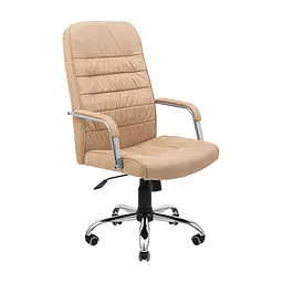 Крісло Richman Ліон Ю Комплектація Хром П5 Механізм M-1 (Tilt) Оббивка Амелі Беж