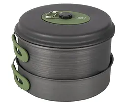 Набор посуды Bo-Camp Explorer 4 Pieces Hard Anodized Grey/Green (2200244) (DAS301407) - миниатюра 3