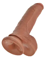 Фалоімітатор Pipedream Cock 9 Inch With Balls, 23 см (коричневий) - мініатюра 2