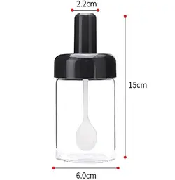 Набір для спецій на підставці Spice rotating bottles JM-620 6 баночок Чорний - мініатюра 2