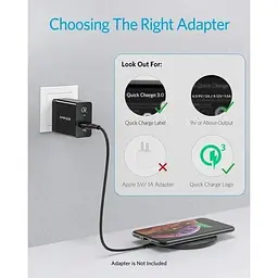 Бездротовий зарядний пристрій Anker 313 Wireless Charger (Pad) Qi 10W Black - мініатюра 3