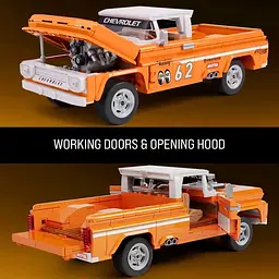 Колекційна машинка-конструктор Hot Wheels Mattel Brick Shop Elite Chevy (JFT20) - мініатюра 4