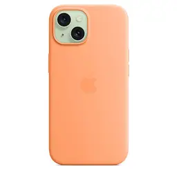 Силіконовий чохол CasePro Silicone Case with MagSafe Orange Sorbet для iPhone 15 - мініатюра 4