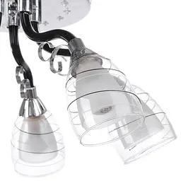 Люстра Brille стельова з підсвічуванням LED E14 40W CH (LK-512S/5) - мініатюра 5