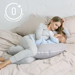 Подушка для вагітних та годування Papaella з ґудзиком 30х190 см (8-31484*001) - мініатюра 7