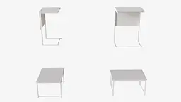 Стіл журнальний приставний Террі Комбо Ferrum-decor 345x662x440 Білий метал ДСП Білий 16 мм (FRD-105143) - мініатюра 8