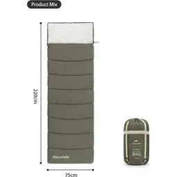 Спальний мішок Naturehike LD250 CNK2300SD016, темно-зелений (6976023921797) - мініатюра 2