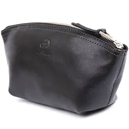 Жіноча косметичка зі шкіри Amelin Grande Pelle 11302 чорна