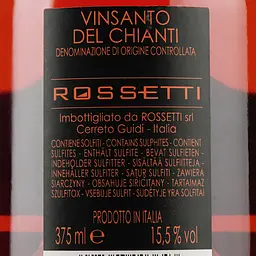 Вино Tenute Rossetti Il Nostro Vinsanto Del Chianti, біле, солодке, 15,5%, 0,375 л - мініатюра 3