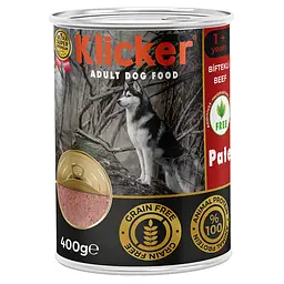 Вологий корм Klicker паштет для дорослих собак з яловичиною 400г