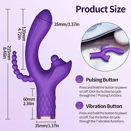 Вібратор Patty, 7 Vibration Functions, 7 Ball Tapping, USB - мініатюра 7