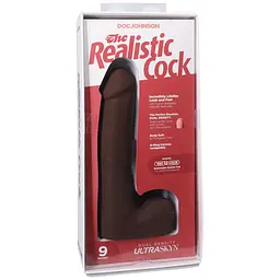 Фалоімітатор Doc Johnson The Realistic Cock ULTRASKYN 9 Inch with Balls, 22.9 см - мініатюра 8