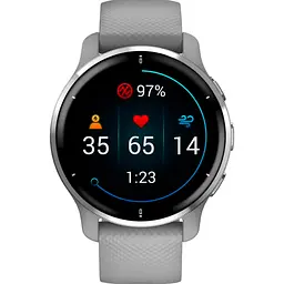 Смарт-годинник Garmin Venu 2 Plus Silver Stainless Steel Bezel with Powder Gray Case and Silicone Band [010-02496-00] [89372] - мініатюра 2