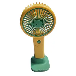 Акумуляторний вентилятор Light and Handy Fan із підставкою для телефона, 700 мА·год, 3 швидкості, 1,5-2,5 Вт, USB Type-C, 16,5 см, жовтий - мініатюра 3