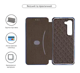 Чехол-книжка для Infinix Hot 60 Pro 4G, G-Case, синий, кожаный чехол-книжка из экокожи (PU) и TPU, с магнитом, с подставкой и вместительным кардхолдером, противоударный, защита всего корпуса, ArmorStandart (ARM88693) - мініатюра 3