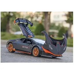Колекційна металева модель автомобіля АвтоЕксперт Lamborghini Huracan STO з інерцією, світлом та звуком 1:24 - мініатюра 3