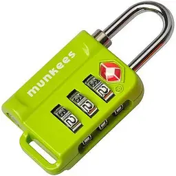 Брелок-замок Munkees 3610 TSA Combi Lock Салатовий - мініатюра 2