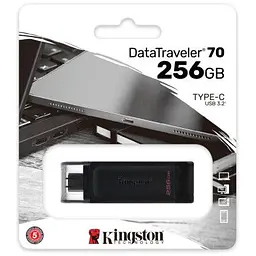 USB флеш накопичувач Kingston 256GB DataTraveller 70 USB 3.2 / Type-C (DT70/256GB) - мініатюра 8