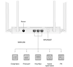 Роутер бездротовий - Wi-Fi 6 маршрутизатор Huawei AX2 WS7001 V2 1500Mbps - мініатюра 4