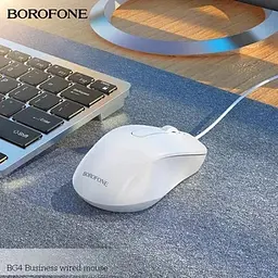 Дротова миша Borofone BG4 біла - мініатюра 4