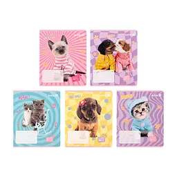 Зошит Kite Studio Pets, 12 аркушів, клітинка (SP25-232), в асортименті
