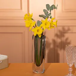 Ваза для квітів скляна в стилі Мінімалізм 24.5 см, сірий Flower Season HP-10-16 - мініатюра 7