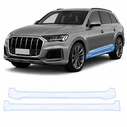 Антигравійна захисна бронеплівка за лекалами для Audi Q7 4M facelift 2020-2024 - нижня зона кузова