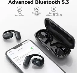 Відкриті Bluetooth-навушники BNARQP 5.3 зі стереозвуком для спорту - мініатюра 5