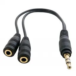 Кабель мультимедійний 3.5mm M to 2x3.5mm F 0.2m Extradigital (KBA1680) - мініатюра 2