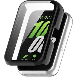 Чохол-накладка DK Samsung Galaxy Fit3 (R390) Пластик Gloss Glass Full Cover (black) - мініатюра 3