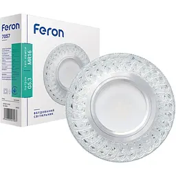 Світильник точковий Feron 7031 MR16 прозорий з led підсвічуванням (28856)