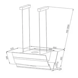 Острівна витяжка Klarstein Prism 90 (10033285) - мініатюра 3