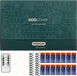 Світлодіодні свічки Koopower 40 шт з таймером і батареями, водонепроникні безламні свічки з батарейним живленням для прикраси - мініатюра 6