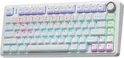 Ігрова механічна клавіатура AULA F75 / Дротове підключення / KRGD Blue Switch (Clicky) / White - мініатюра 2