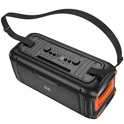 Bluetooth колонка Hoco HA9 Kayman + два мікрофона Black - мініатюра 7